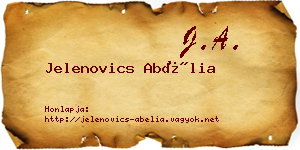 Jelenovics Abélia névjegykártya